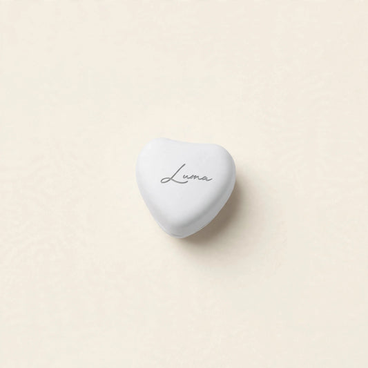 LUMA White heart-shaped magnetic hijab accessories