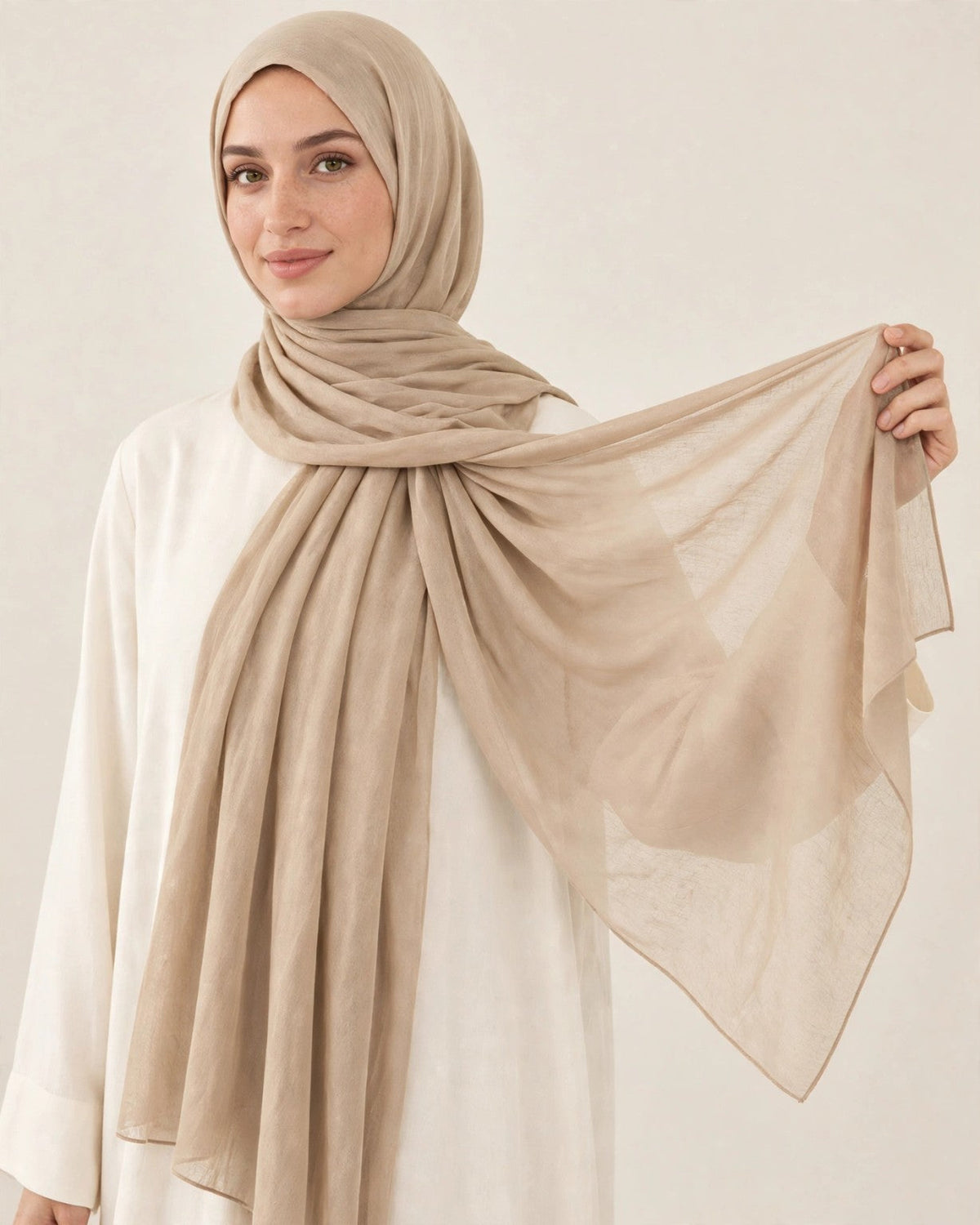 Beige fabric flow