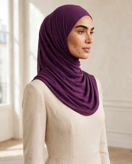Purple #72 modal hijab photo 2