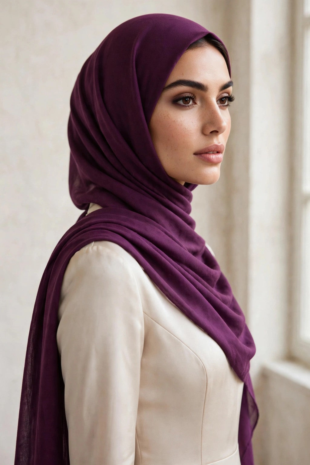 Purple #72 modal hijab photo 6