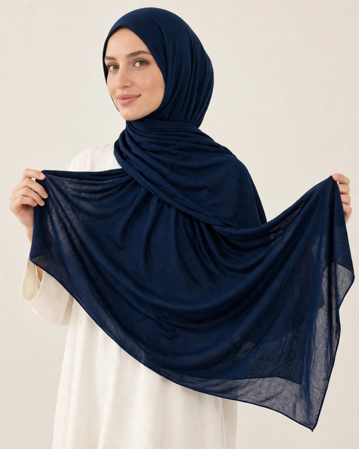 LUMA Signature Modal Navy hijab fabric drape