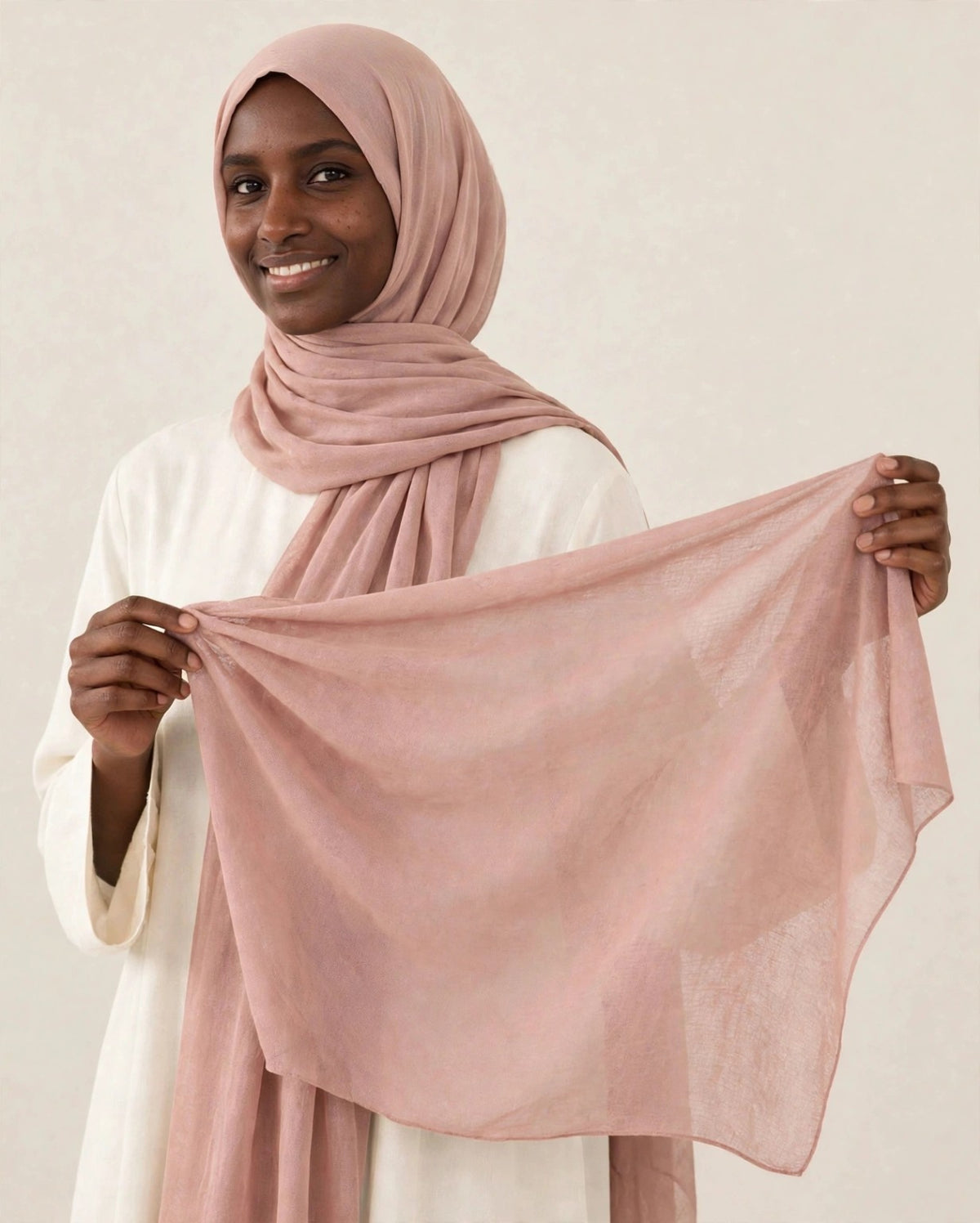 LUMA Signature Modal Soft Blush hijab fabric drape